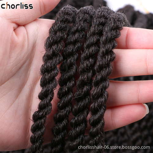 New Style18''14'' Bug Ombre dreadlocks Senegal Twist Spring Curly End Afro Synthetic Crochet Braiding Hair For Black Women Daily
